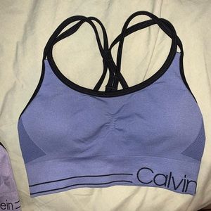 calvin klein sports bra periwinkle small brand new